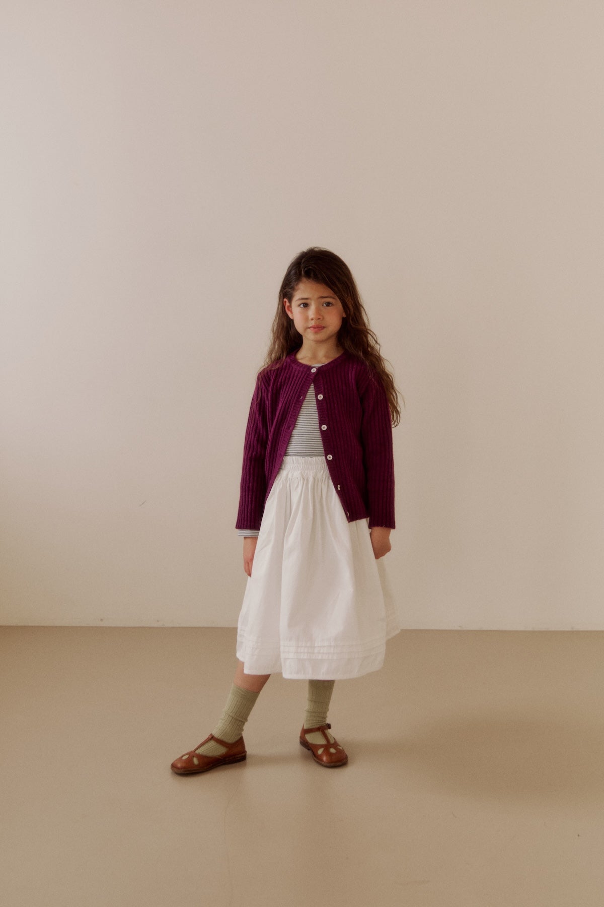 Pintuck palm skirt